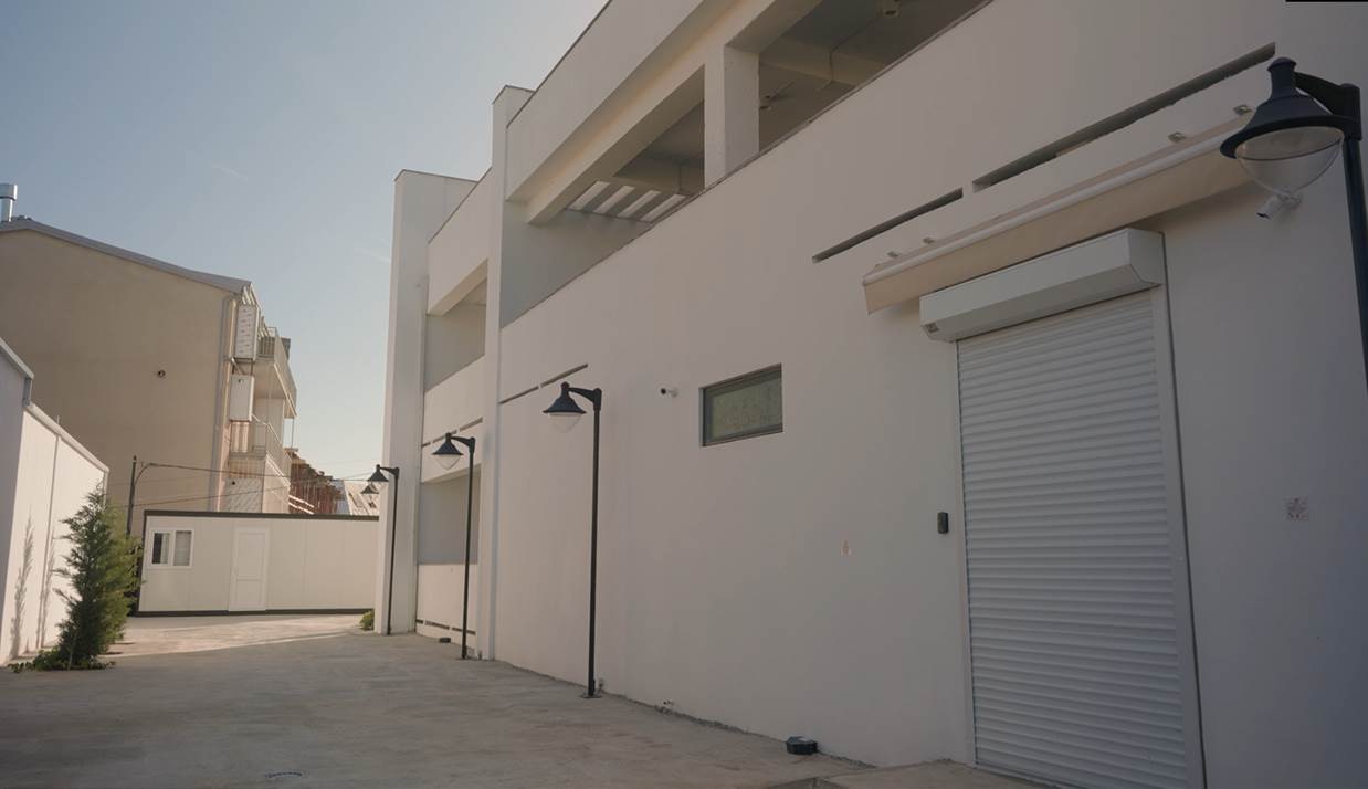 Modern facility front view